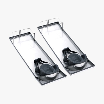 VEVOR Concrete Knee Boards Stainless Steel, 30'' x 10'' Concrete Sliders, Knee Boards For Concrete, Concrete Knee Pads Moving Sliders
