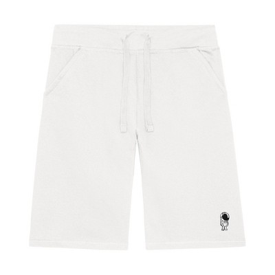 Dalix Astronaut Embroidered Short Soft Fleece Relaxed Drawstring Fit Lounge Mens