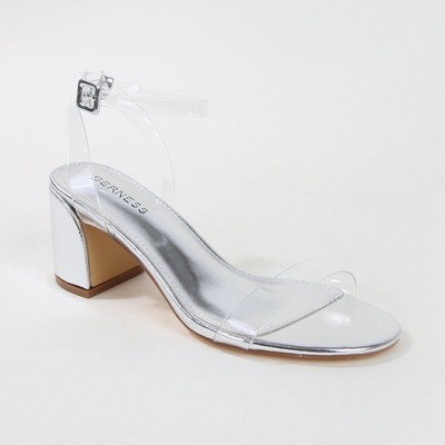 Berness Women's Elaine Patent Ankle Strap Block Heels