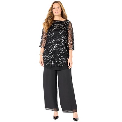 Catherines Sequin Chiffon Duet Blouse