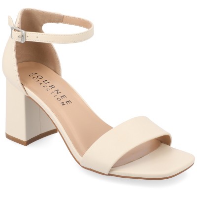 Journee Collection Women's Valenncia Wide Width SuperNatural Shades Open Square Toe Ankle Strap Sandals
