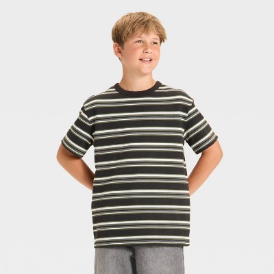 Boys' Short Sleeve Striped Oversized T-Shirt - art class™