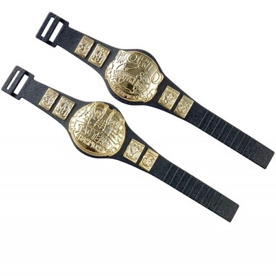 Set of 2 Wrestling Action Figure Championship Belts for WWE & AEW Wrestling Action Figures