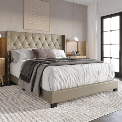 ChaletPosh Upholstered Wingback Bed