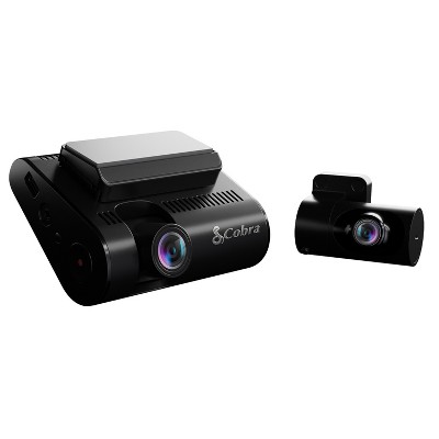 Cobra SC 250R Front 4K Smart Dash Cam with 1080p Rear Accessory Cam, GPS, Wi-Fi®, and microSD™ Card in Black