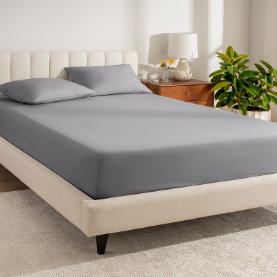 Organic Cotton Percale Fitted Sheet by Bare Home