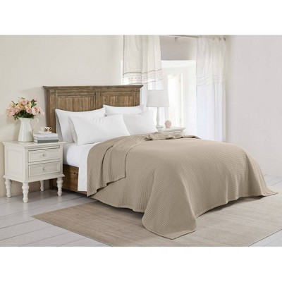 The Farmhouse by Rachel Ashwell King Cotton Waffle Blanket Beige