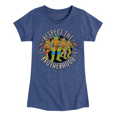 Girls' - Teenage Mutant Ninja Turtles - Respect the Brotherhood Fitted Short Sleeve Graphic T-Shirt