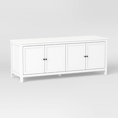 Traditional Storage TV Stand with Doors and Shelves for TVs up to 65" Classic White - Room Essentials™