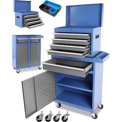 Professional 5-Drawer Tool Chest on Wheels, Rolling Tool Storage Cabinet, Portable Garage Organizer for Mechanics & Home Use