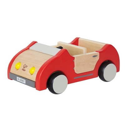 Hape Dollhouse Family Car - Red - Kids Wooden Car Toy