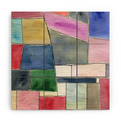 Elena Blanco Patchwork Wood Wall Mural - Society6