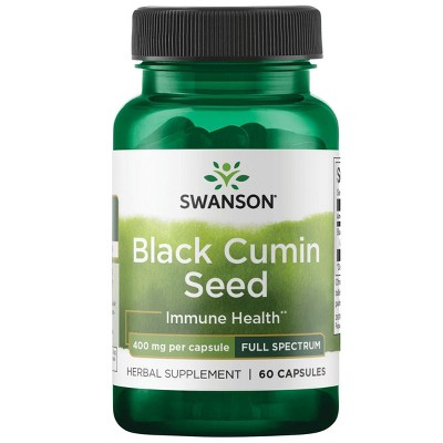 Swanson Herbal Supplements Black Cumin Seed 400 mg Capsule 60ct
