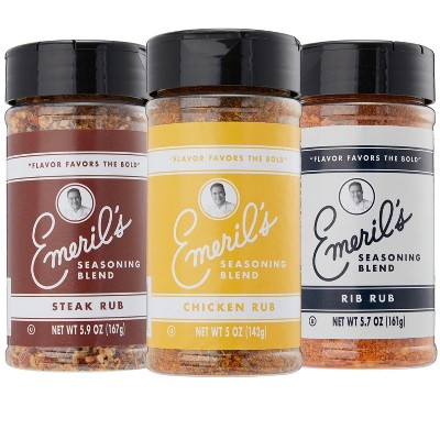 Emeril Lagasse 5 Oz, 3-Pack and 6-Pack Seasoning Blend: Original Essence, Cajun, Blackened, Chicken Rub, Steak Rub and Rib Rub