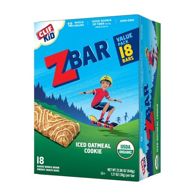 CLIF KID ZBAR Iced Oatmeal Cookie Granola Bar Organic - 22.86oz/18pk