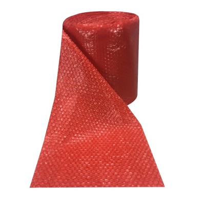 UBMOVE Small Red Bubble Cushioning Roll 12" x 175' with 3/16" Bubbles