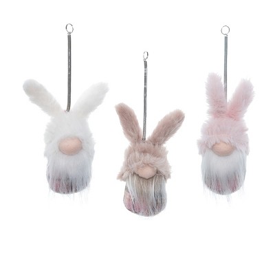 Gallerie II Jumping Bunny Gnome Easter Spring Decorative Hanging Tree Ornament Set of 3