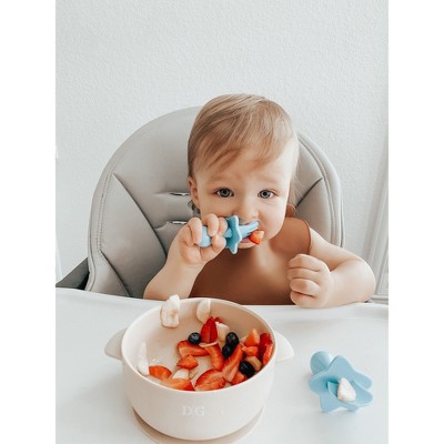 Nooli Baby and Toddler First Self-Feeding Utensils, BPA Phthalates-Free, Dishwasher and Sterilizer Safe, Blue