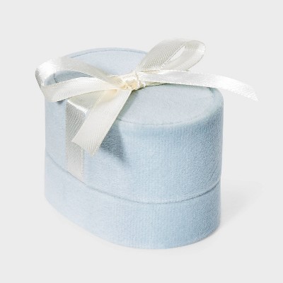 Oval Bridal Velvet Ring Box - A New Day™