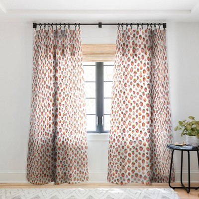 Ninola Design Strawberries Countryside Summer 84" x 50" Single Panel Sheer Window Curtain - Deny Designs