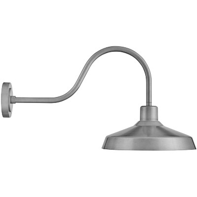 Hinkley Forge 17 1/2" High Brushed Aluminum Outdoor Barn Wall Light