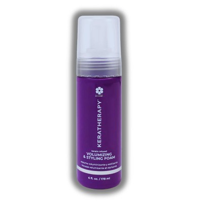 KeraTherapy Volumizing & Styling Foam (6 oz) - Medium Hold for Frizz-Free, Healthy Hair, Adds Volume, Thickness & Shine