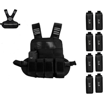 Adjustable Weighted Vest Women, 4-10/6-20 Adjustable Weight Vest With Reflective Strips and Large Pocket for Daily Exercise and Home Gym