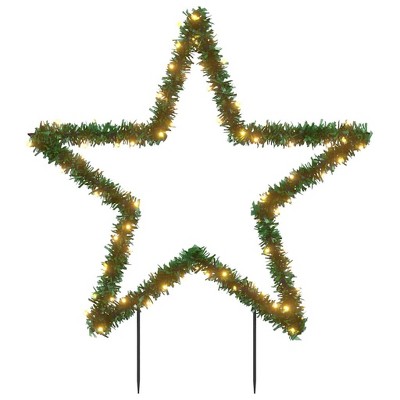 vidaXL Christmas Light Decoration with Ground Spikes Tree 115 LEDs 35.4"