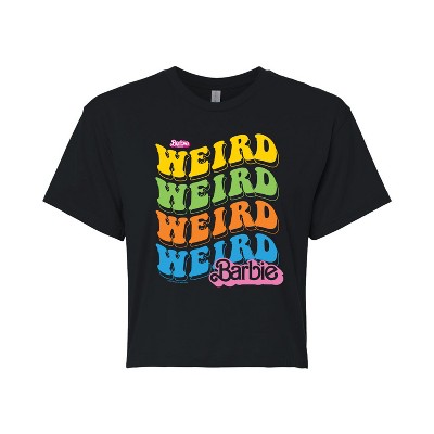 Women's - Barbie - Weird Stack Cropped Graphic T-Shirt