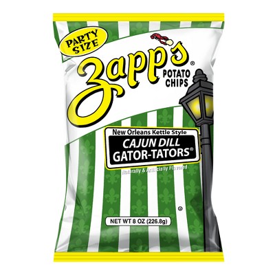 Zapp's New Orleans Kettle Style Cajun Dill Gator Potatoe Chips - 8oz