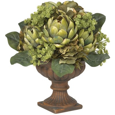 Nearly Natural Artichoke Centerpiece Artificial Flower Arrangement
