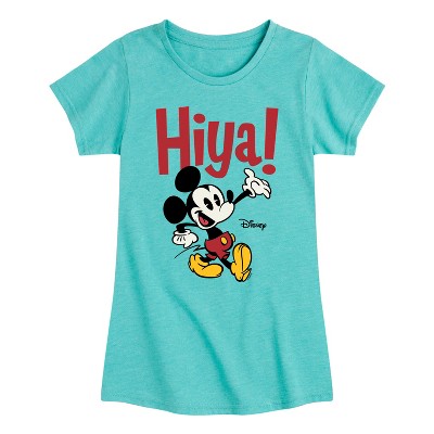 Girls' - Disney - Mickey Mouse Fitted Short Sleeve Graphic T-Shirt