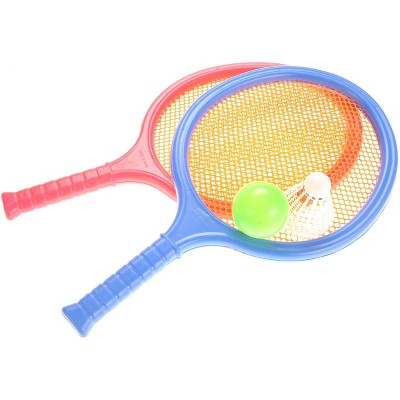 JuzToys Badminton Set For Kids With 2 Rackets, Ball And Birdie