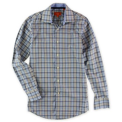 Tallia Mens Plaid Ls Button Up Shirt