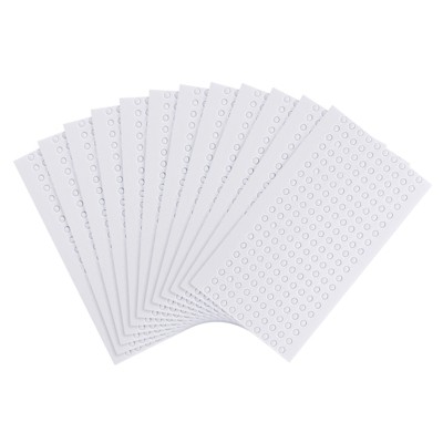 Unique Bargains Round Shape 3D Dual-Adhesive Foam Dot Craft Stickers White