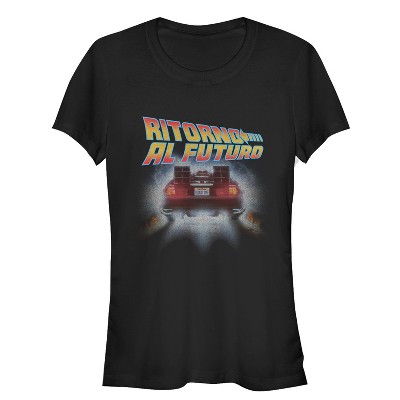 Juniors Womens Back to the Future Italian Poster T-Shirt
