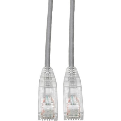 Tripp Lite Cat6 UTP Patch Cable - M/M, Gigabit, Snagless, Molded, Slim, Gray (N201S06GY)