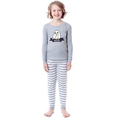 Harry Potter Child Unisex Hedwig Hogwarts Letter Wizarding World Pajama Set Grey