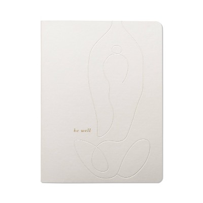 Ruled Journal 6"x8" Vegan Leather Be Well - DesignWorks Ink: Lined Notebook for Adults, Ribbon Marker, 192 Pages