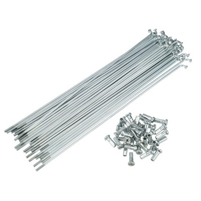 Unique Bargains 14G J Bend Bicycle Steel Spokes 36 Pcs
