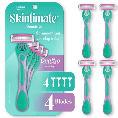 Schick Skintimate Sensitive Skin Women's Disposable Razors - 4ct
