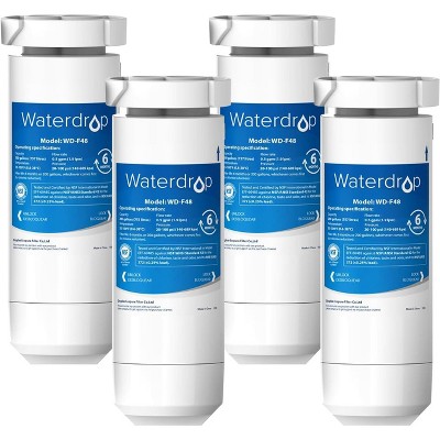 Waterdrop XWF Replacement for GE XWF Refrigerator, GE XWF Water Filter, WR17X30702, 4 Filters (Not XWFE®)