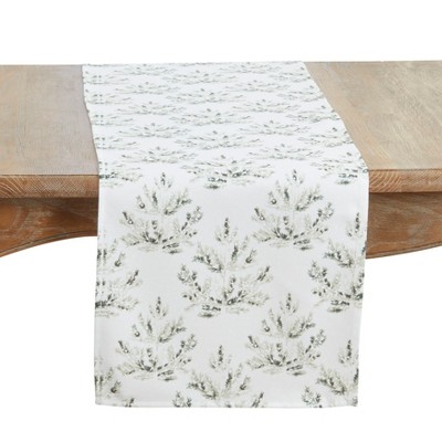 Saro Lifestyle Pine Needle Table Runner, 16"x72", Green