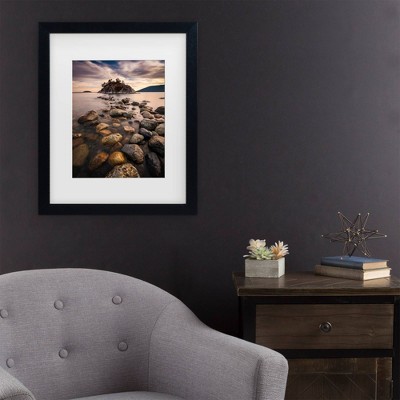 Trademark Fine Art Pierre Leclerc Whytecliff Stepping Stones Matted Framed Art