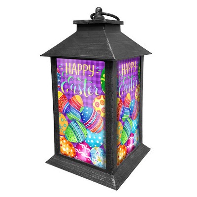 Briarwood Lane Lantern 13.5" x 5.5" x 5.5" Painted Easter Eggs For Easter Lantern