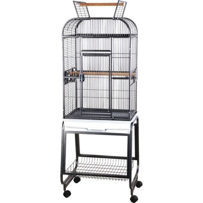 A&E Cage Company Play Top with Plastic Base Bird Cage - Black S
