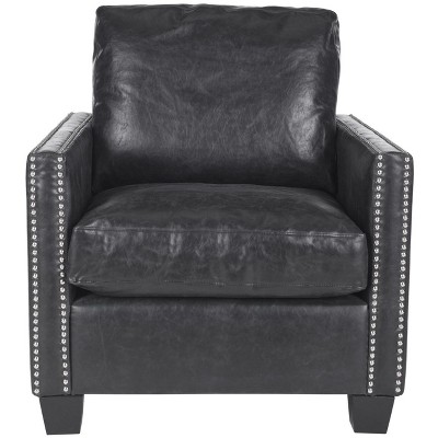 Horace Club Chair - MCR4736A - Antique Black - Safavieh