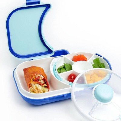 GoBe Kids' 2-in-1 Bento Style Lunchbox with Small Snack Spinner Flip