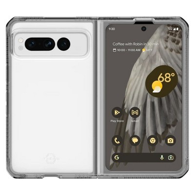 Itskins - Hybrid_r Case For Google Pixel Fold - Black And Transparent