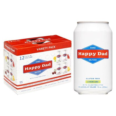 Happy Dad Hard Seltzer Variety Pack - 12pk/12 fl oz Cans
